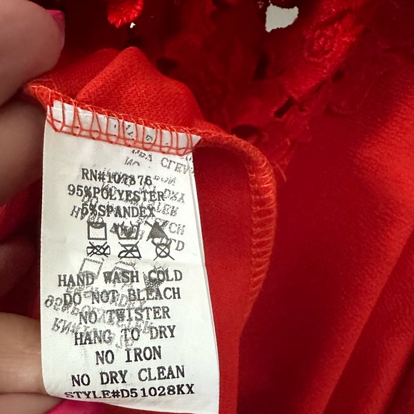 Hot Red Dress - worn once! 🔥 Still in excellent condition!! Classy!! XL 14/16 - Picture 12 of 13